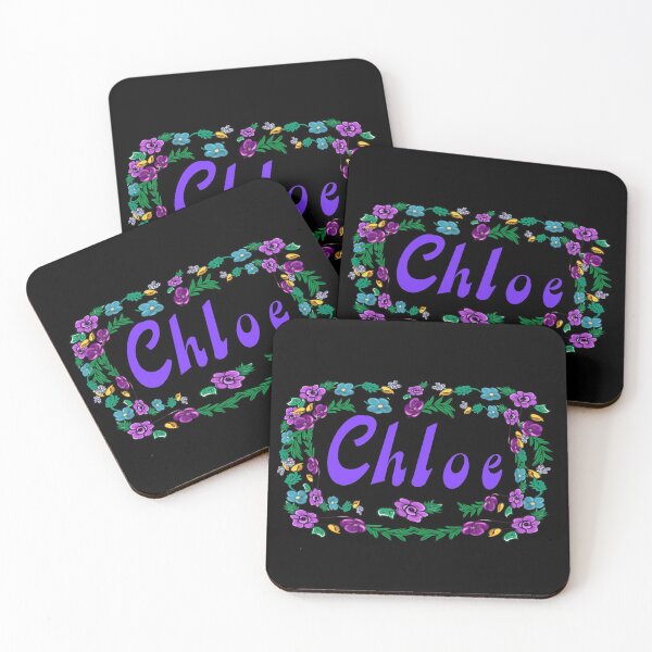 Item preview, Top 10 best personalised gifts 2022  - Chloe personalised,personalized name in purple with floral border - custom name designed and sold by Artonmytee.