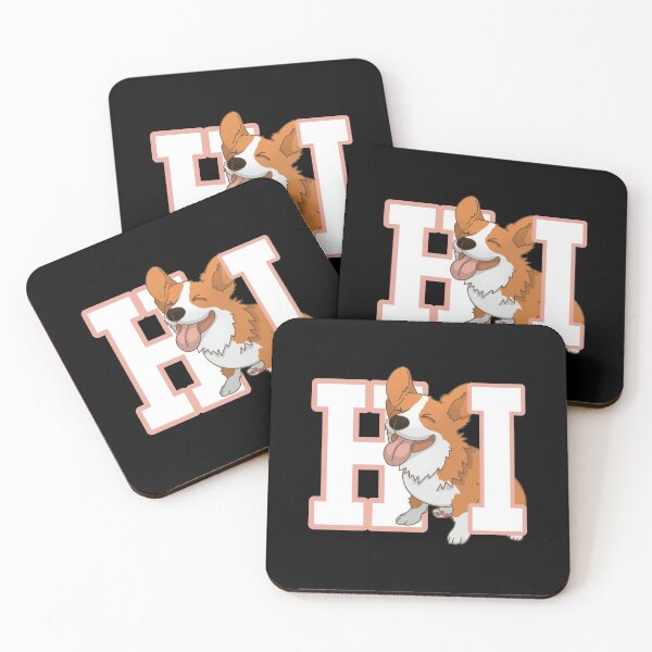 Item preview, hi, hello, dog over cat. cute corgi puppy, corgi lover designed and sold by efenem.