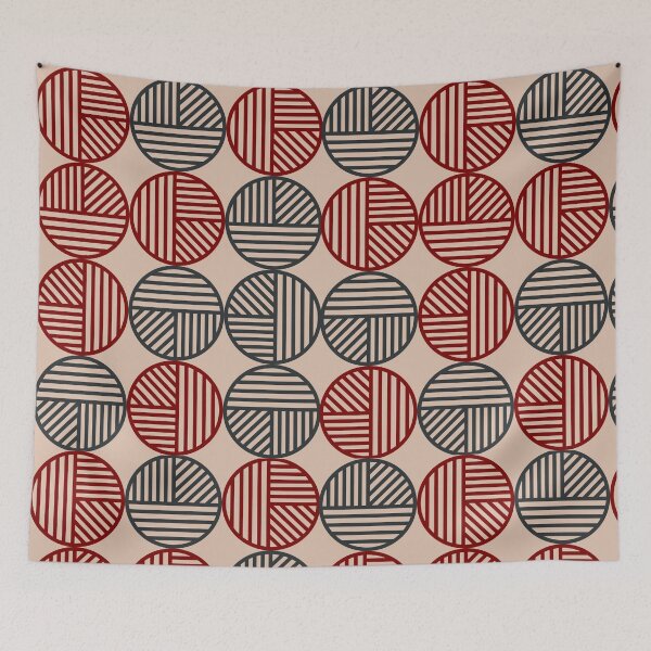 Item preview, Circle pattern: Maroon + Deep Blue designed and sold by ZAHARA-.