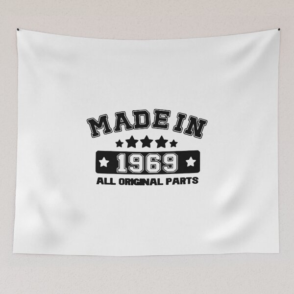 Item preview, Made in 1969 All Original Parts Gift Premium Apparel Funny Holiday Xmas designed and sold by DesignByHeartUK.