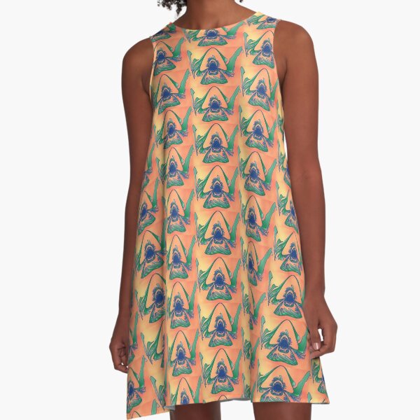 Digital Barf #2 Pattern A-Line Dress