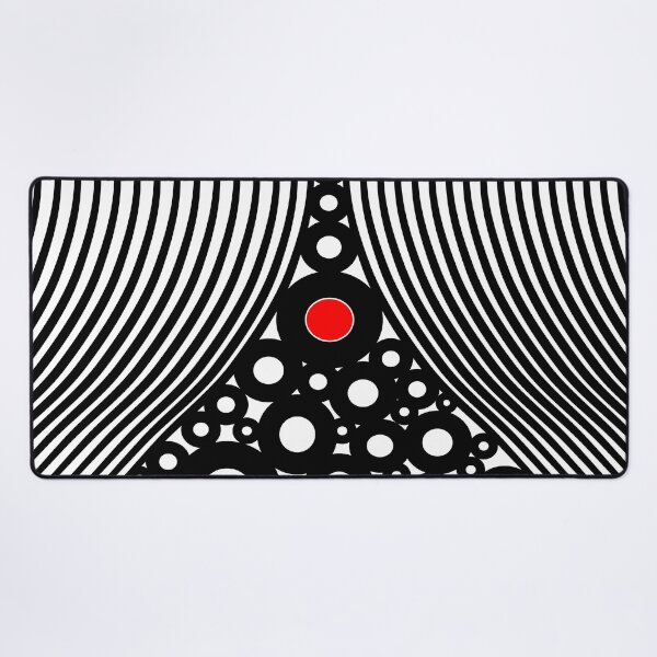 Item preview, Black white stripes and rings designed and sold by Patricia Piotrak.