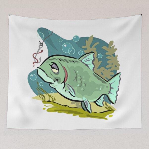 Item preview, Funny Cartoon Stoned Fish designed and sold by masteriven.