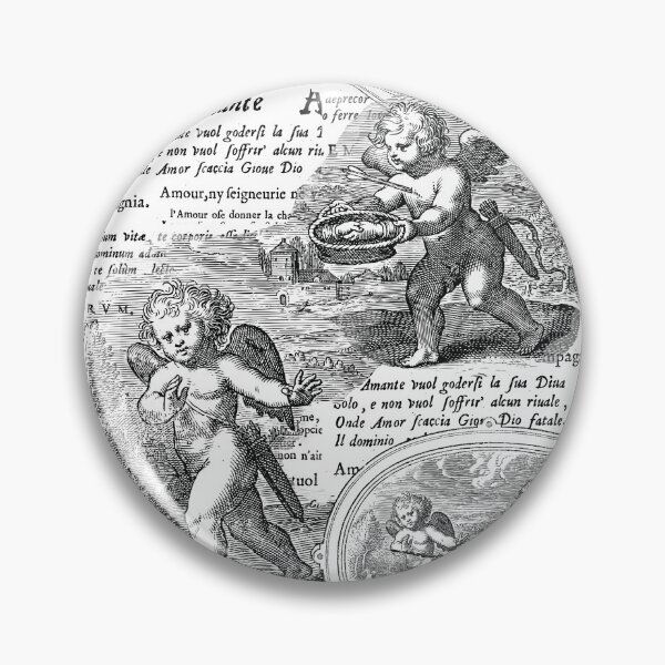 Item preview, Cupids in Love Vintage Toile designed and sold by AntiqueImages.