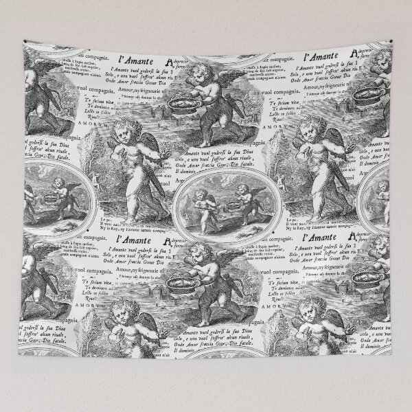 Item preview, Cupids in Love Vintage Toile designed and sold by AntiqueImages.