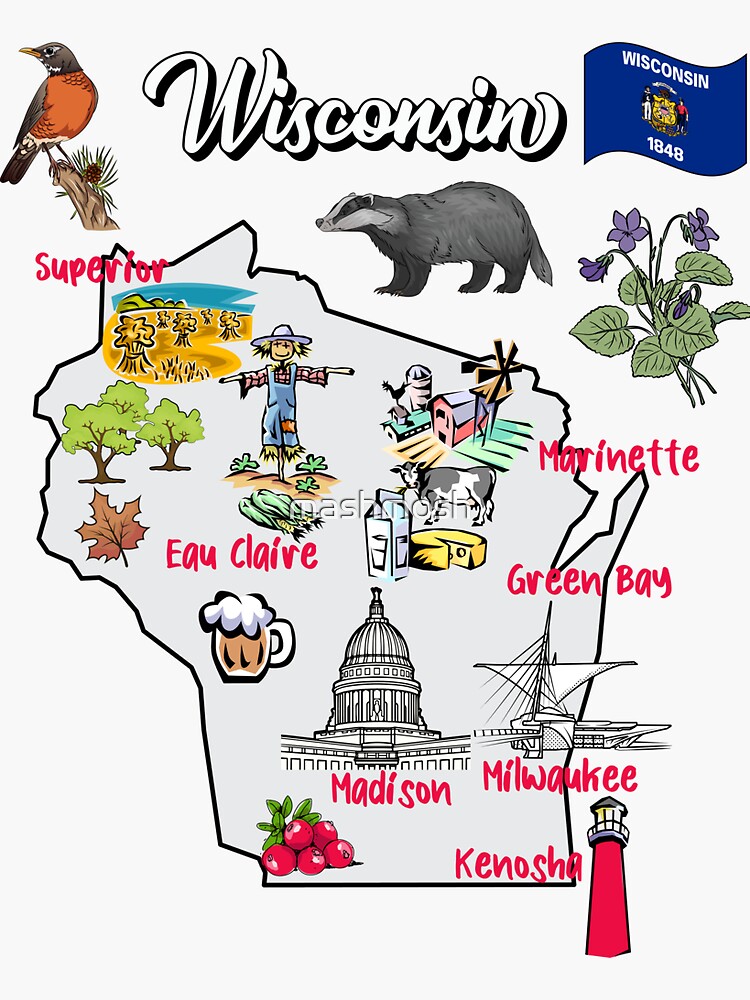 Otras Pegatinas Decorativas Animales Mapa Del Mundo Pegatinas De