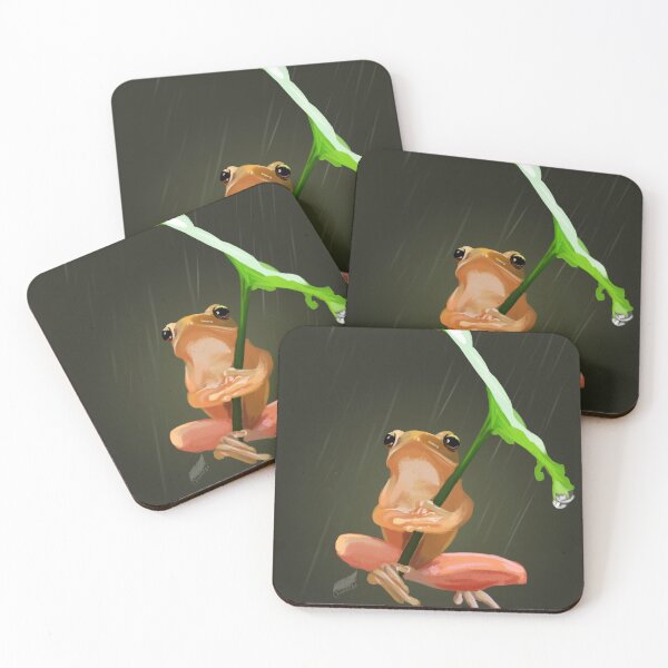 Item preview, Frog in Rain designed and sold by TwicksterArt.