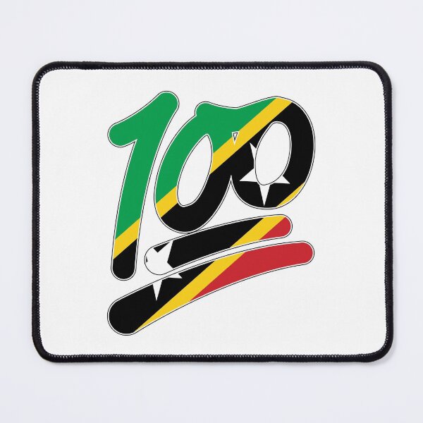 Item preview, St Kitts flag 100 emoji designed and sold by IdentiTee Studios.
