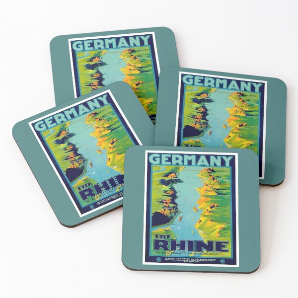 Item preview, RHINE RIVER GERMANY : Vintage Travel Advertising Print designed and sold by posterbobs.