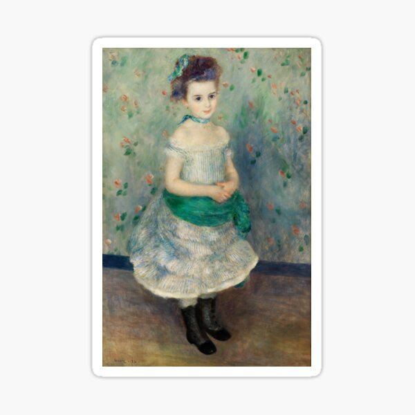 Portrait Of Jeanne Durand Ruel Portrait De Mlle J 1876 By Pierre Auguste Renoir Sticker 