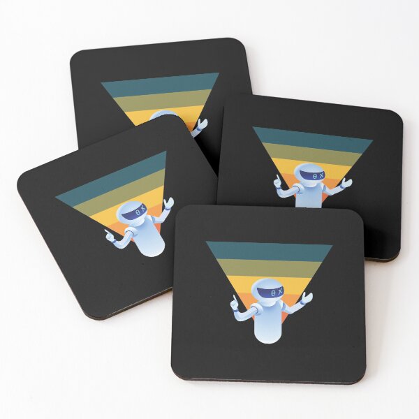 Item preview, ROBOT WITH TRIANGLE RETRO COLOR. designed and sold by ELEGANTRETRO.