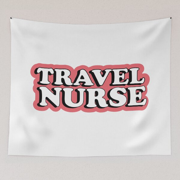 Item preview, Travel Nurse Red Typography designed and sold by Preents.