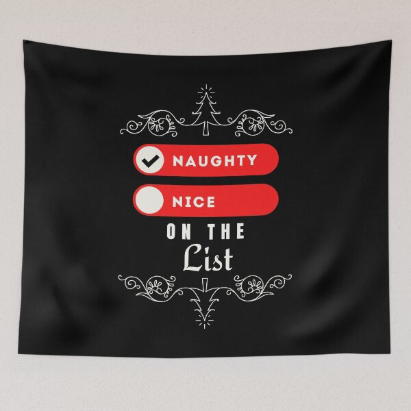 Item preview, Funny Christmas - On the Naughty List with Christmas Tree Artwork designed and sold by Mummmy Thyme.