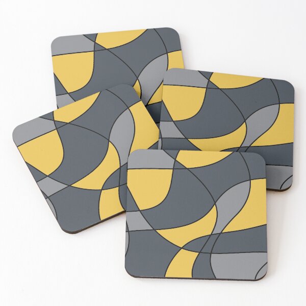 Item preview, Abstract, modern, beautiful, urban, trendy geometric pattern in yellow and grey colors designed and sold by theendup.