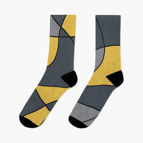 Item preview, Abstract, modern, beautiful, urban, trendy geometric pattern in yellow and grey colors designed and sold by theendup.