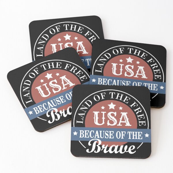 Item preview, Land of the free USA because of the brave designed and sold by KHAFiT.