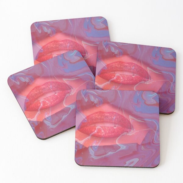 Item preview, Hot Pink Pout Lips - Distorted Aesthetic/Pink Lip Images/Lips Wall Art designed and sold by haRexia.