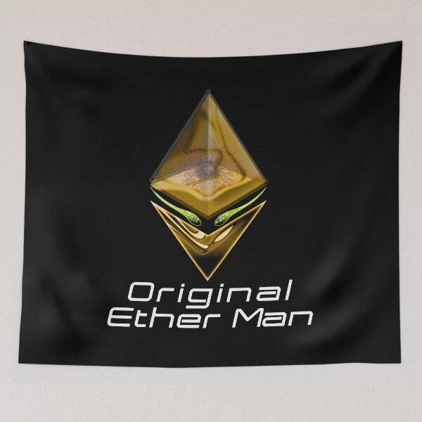 Item preview, OEM - Original Ether Man Gold Colored Head With Positronic Brain & Lime-green Eyes White Text designed and sold by Spirit-World.