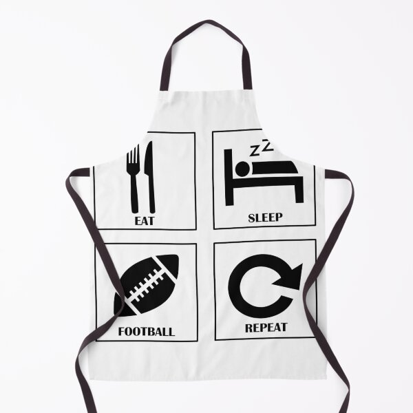 Item preview, Eat Sleep American Football Repeat Player Gift white color designed and sold by Panya-Design.