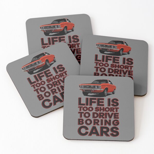 Item preview, Life is too short to drive boring cars - Manta A - red with black bonnet designed and sold by knappidesign.