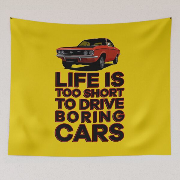 Item preview, Life is too short to drive boring cars - Manta A - red with black bonnet designed and sold by knappidesign.