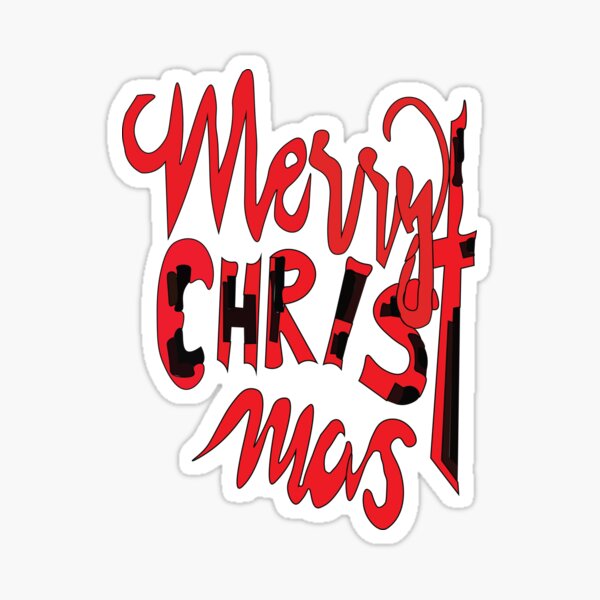 MERRY CRISTMAS TEXT Sticker