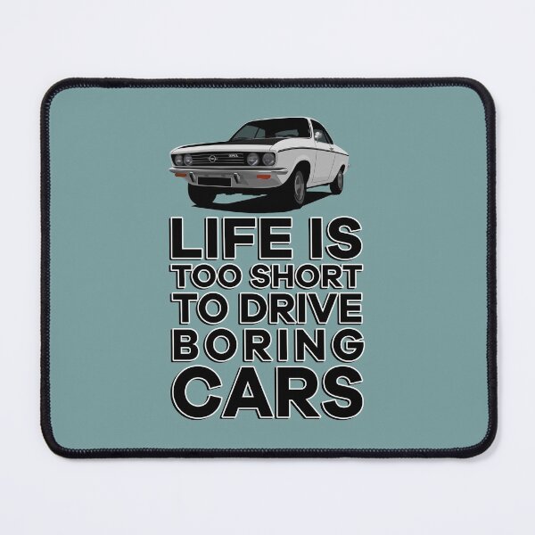 Item preview, Life is too short to drive boring cars - Manta A - white with black bonnet designed and sold by knappidesign.