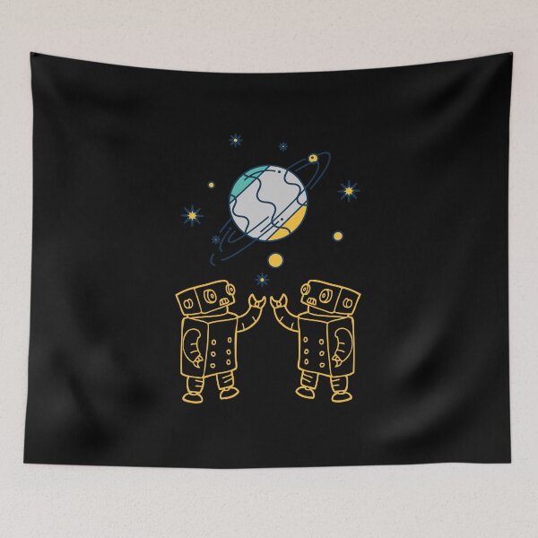 Item preview, THE ROBOT MAKES LIFE EASIER. designed and sold by ELEGANTRETRO.