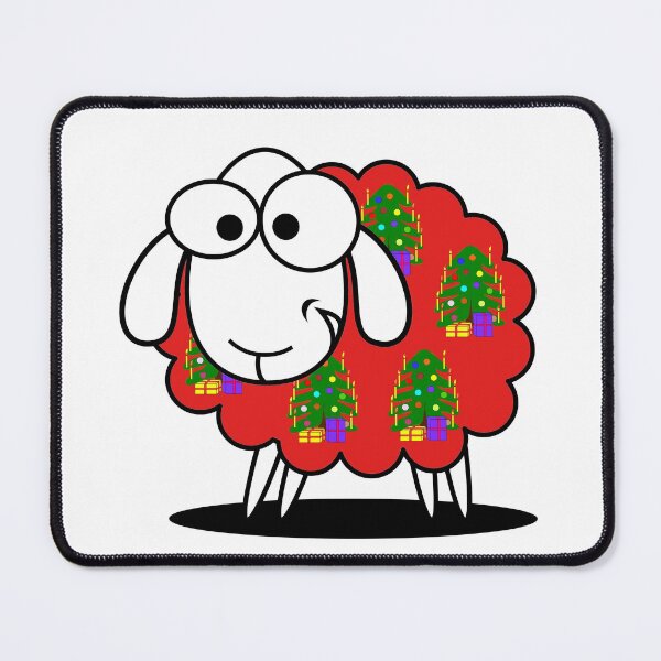 Item preview, Woolly Jumper, funny Welsh sheep wearing a Christmas Jumper designed and sold by WelshStuff.