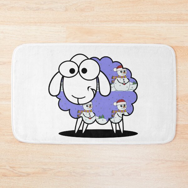 Item preview, Woolly Jumper, funny Welsh sheep wearing a Christmas Jumper designed and sold by WelshStuff.