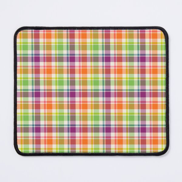 Artikelvorschau, Lila, Orange und Limettengrünes Plaid entworfen und verkauft von plaidwerx.