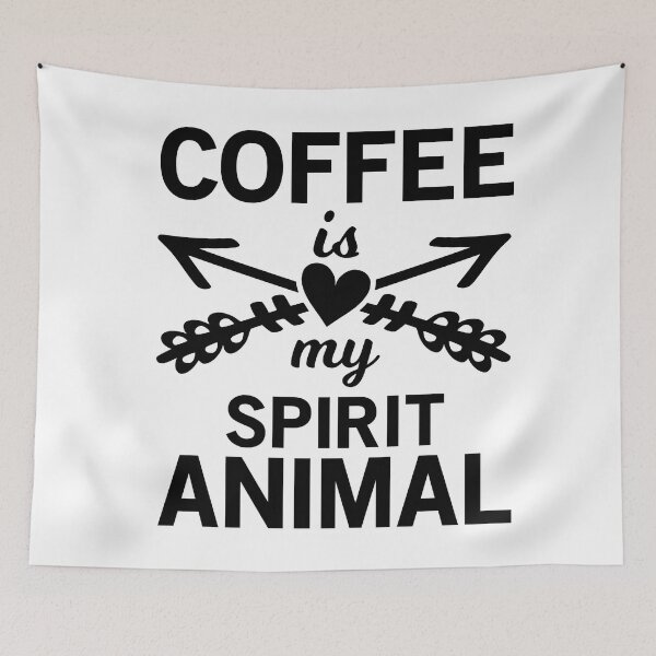 Item preview, Coffee Is My Spirit Animal - Trendy Coffee Is a Hug In a Mug Quote For Coffee Lovers and Coffee Addicts designed and sold by Prince - Bestseller ★★★★★.