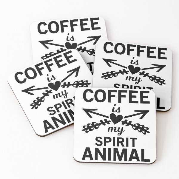 Item preview, Coffee Is My Spirit Animal - Trendy Coffee Is a Hug In a Mug Quote For Coffee Lovers and Coffee Addicts designed and sold by Prince - Bestseller ★★★★★.