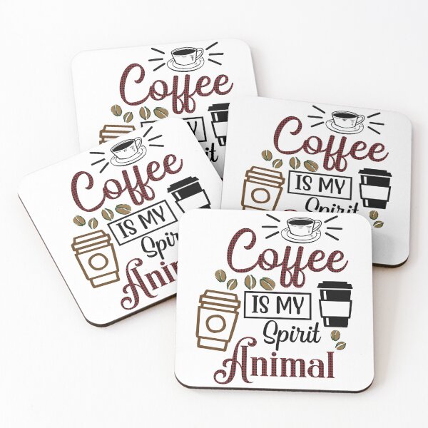 Item preview, Coffee Is My Spirit Animal - Trendy Coffee Is a Hug In a Mug Quote For Coffee Lovers and Coffee Addicts designed and sold by Prince - Bestseller ★★★★★.