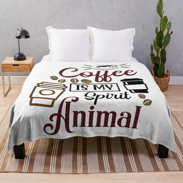 Item preview, Coffee Is My Spirit Animal - Trendy Coffee Is a Hug In a Mug Quote For Coffee Lovers and Coffee Addicts designed and sold by Prince - Bestseller ★★★★★.