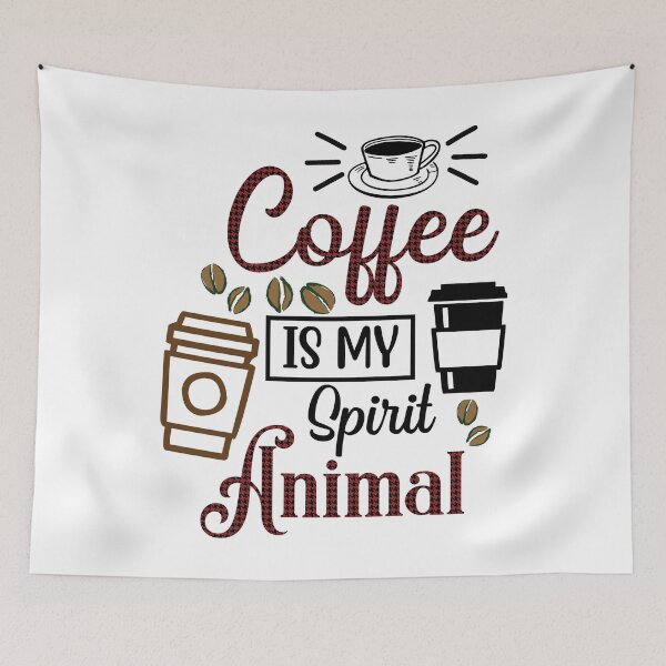 Item preview, Coffee Is My Spirit Animal - Trendy Coffee Is a Hug In a Mug Quote For Coffee Lovers and Coffee Addicts designed and sold by Prince - Bestseller ★★★★★.