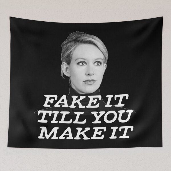 Item preview, Elizabeth Holmes Theranos Fake It Till You Make It Classic T-Shirt designed and sold by winstonclarker.