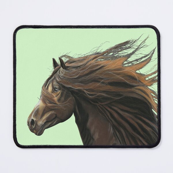 Item preview, Beautiful Horse art green background - Equestrian art - horse lover designed and sold by IslesArt.