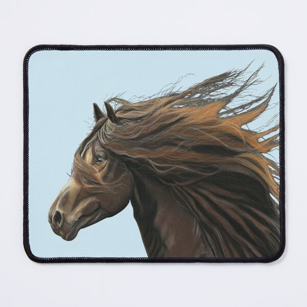 Item preview, Beautiful Horse art blue background - Equestrian art - horse lover designed and sold by IslesArt.