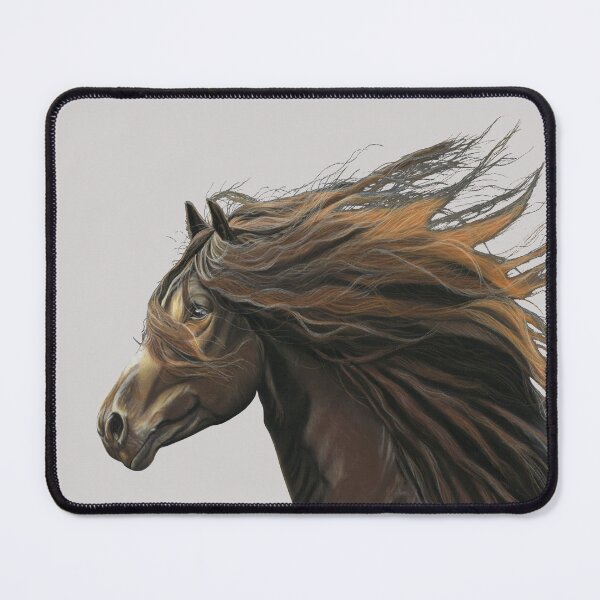 Item preview, Beautiful Horse art grey background - Equestrian art - horse lover designed and sold by IslesArt.