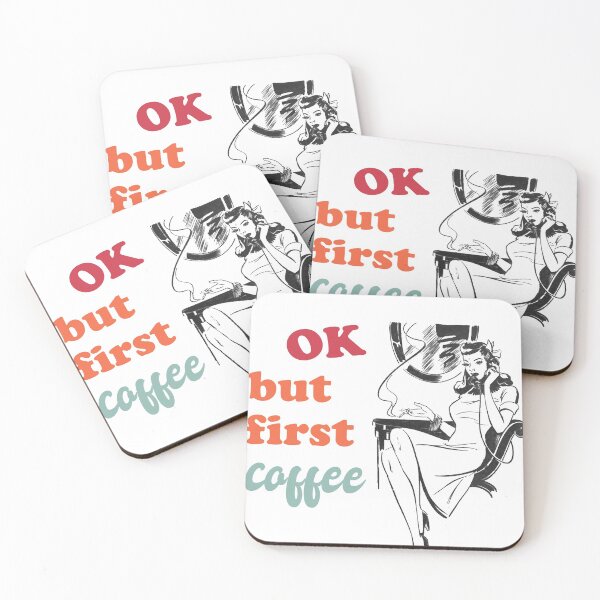 Item preview, First a coffee - fun office design designed and sold by VitoTDesign.