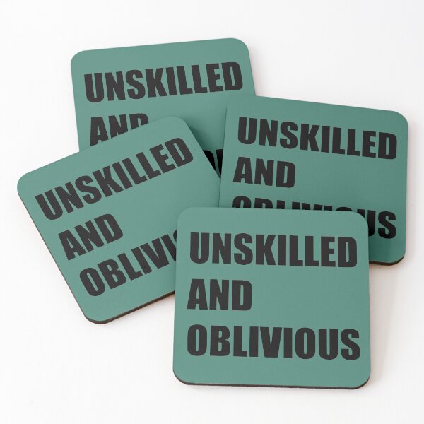 Item preview, Unskilled and Oblivious Cognitive Bias Statement Black Text designed and sold by taiche.