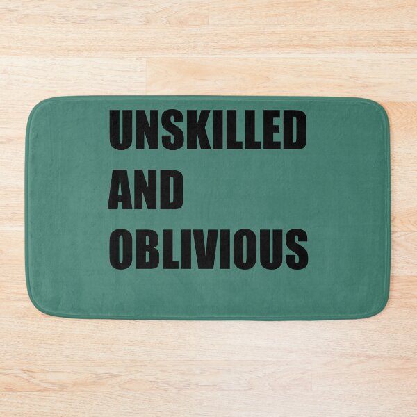 Item preview, Unskilled and Oblivious Cognitive Bias Statement Black Text designed and sold by taiche.