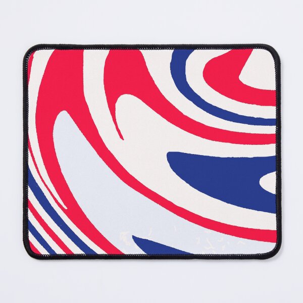 Item preview, f Midcentury modern pattern, curvey, waves, red white and bllueabstract pattern, 1960s pattern, bad trip designed and sold by Nostrathomas66.
