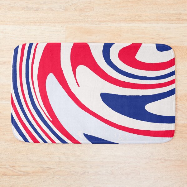 Item preview, f Midcentury modern pattern, curvey, waves, red white and bllueabstract pattern, 1960s pattern, bad trip designed and sold by Nostrathomas66.