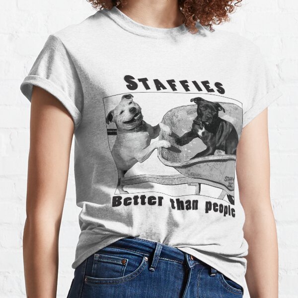 Item preview, Staffies Better than people designed and sold by amanda metalcat dodds.