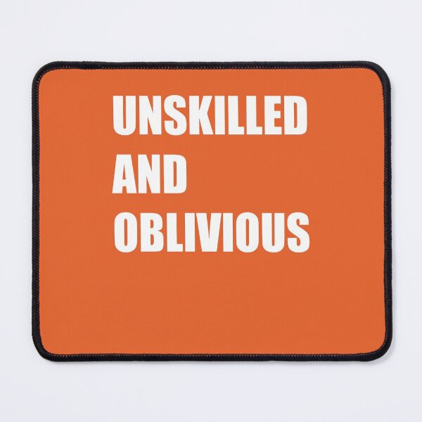 Item preview, Unskilled and Oblivious Cognitive Bias Statement White Text designed and sold by taiche.