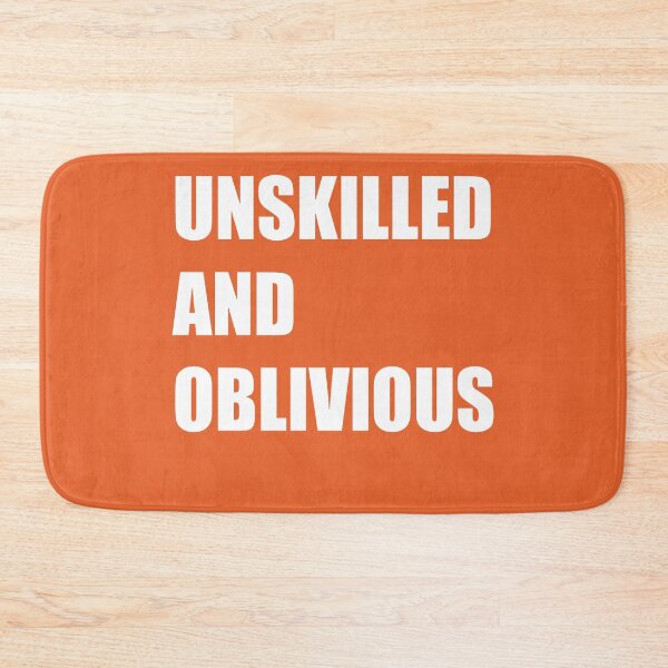 Item preview, Unskilled and Oblivious Cognitive Bias Statement White Text designed and sold by taiche.