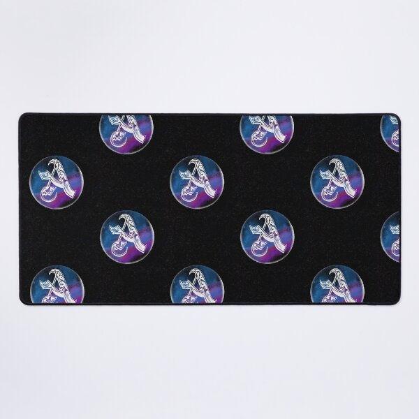 Space themed personalised āAā initial Desk Mat