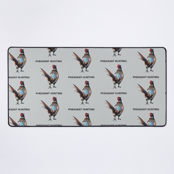 Item preview, Pheasant hunting on grey background - pheasants - game bird- Pheasant hunter art - hunting and shooting designed and sold by IslesArt.